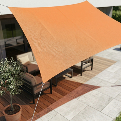 Rectangular Waterproof Sun Shade Sail with UV Protection for Terrace and Garden Use