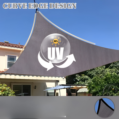 Rectangular Waterproof Sun Shade Sail with UV Protection for Terrace and Garden Use