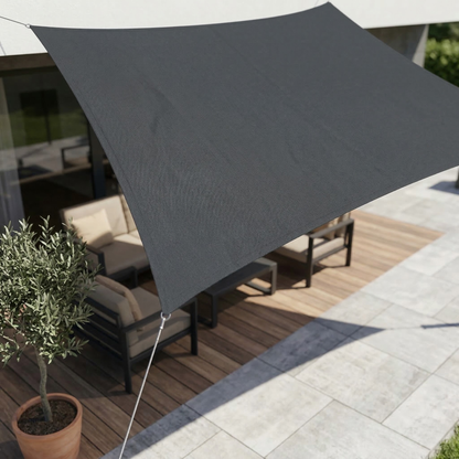 Rectangular Waterproof Sun Shade Sail with UV Protection for Terrace and Garden Use
