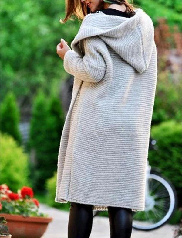 Womens Long Cardigan Open Front Casual Layering Cardigan in Green Gray Beige Yellow Sizes S to 5XL