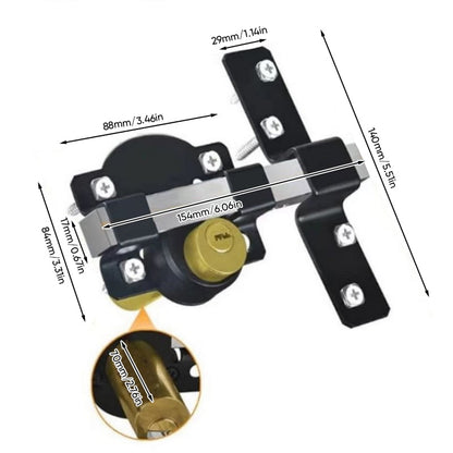 Rust-Resistant Outdoor Gate Lock with Key and Spring-Loaded Bolt for Garden Gates