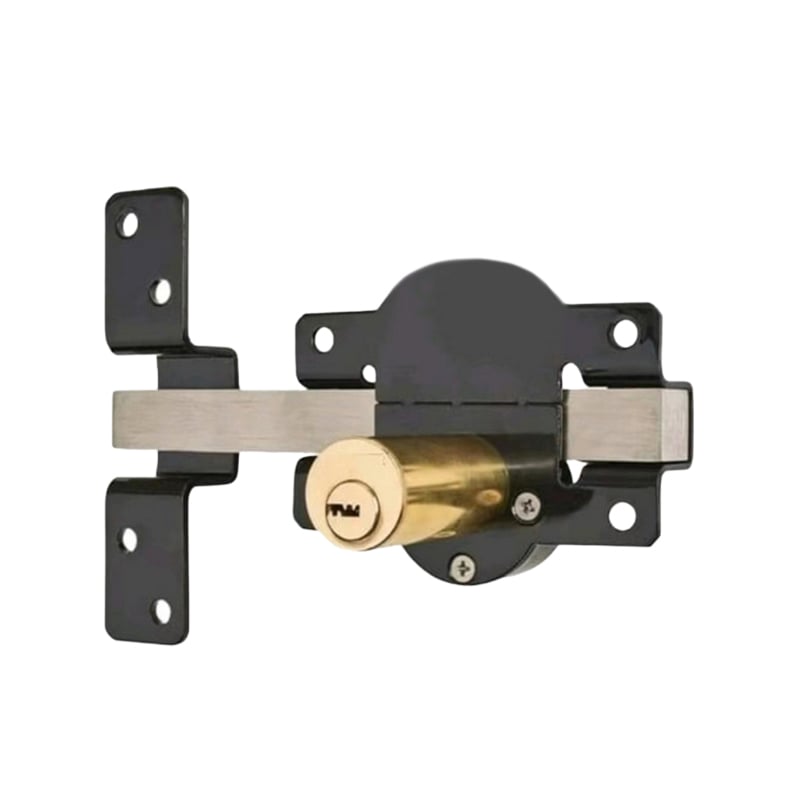Rust-Resistant Outdoor Gate Lock with Key and Spring-Loaded Bolt for Garden Gates