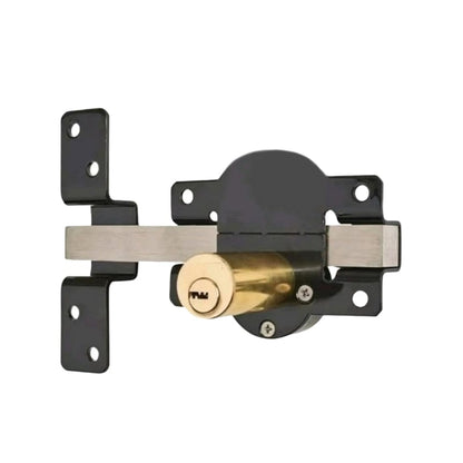 Rust-Resistant Outdoor Gate Lock with Key and Spring-Loaded Bolt for Garden Gates