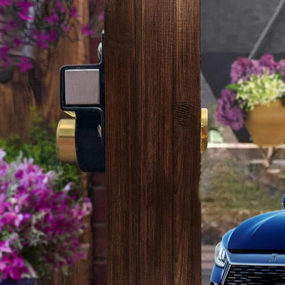 Rust-Resistant Outdoor Gate Lock with Key and Spring-Loaded Bolt for Garden Gates