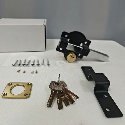 Rust-Resistant Outdoor Gate Lock with Key and Spring-Loaded Bolt for Garden Gates