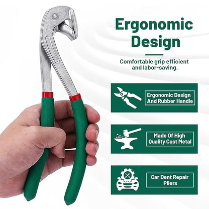 Cast Metal Door Panel Clamp Pliers with Non-Slip Handle for Straightening Dents, Versatile