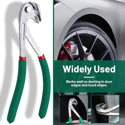 Cast Metal Door Panel Clamp Pliers with Non-Slip Handle for Straightening Dents, Versatile
