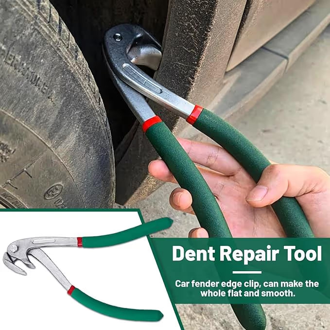 Cast Metal Door Panel Clamp Pliers with Non-Slip Handle for Straightening Dents, Versatile