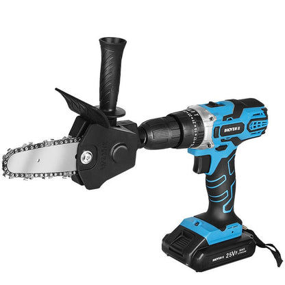 Universal Chainsaw Drill Attachment with Tungsten Steel Chain for Branches and Wood
