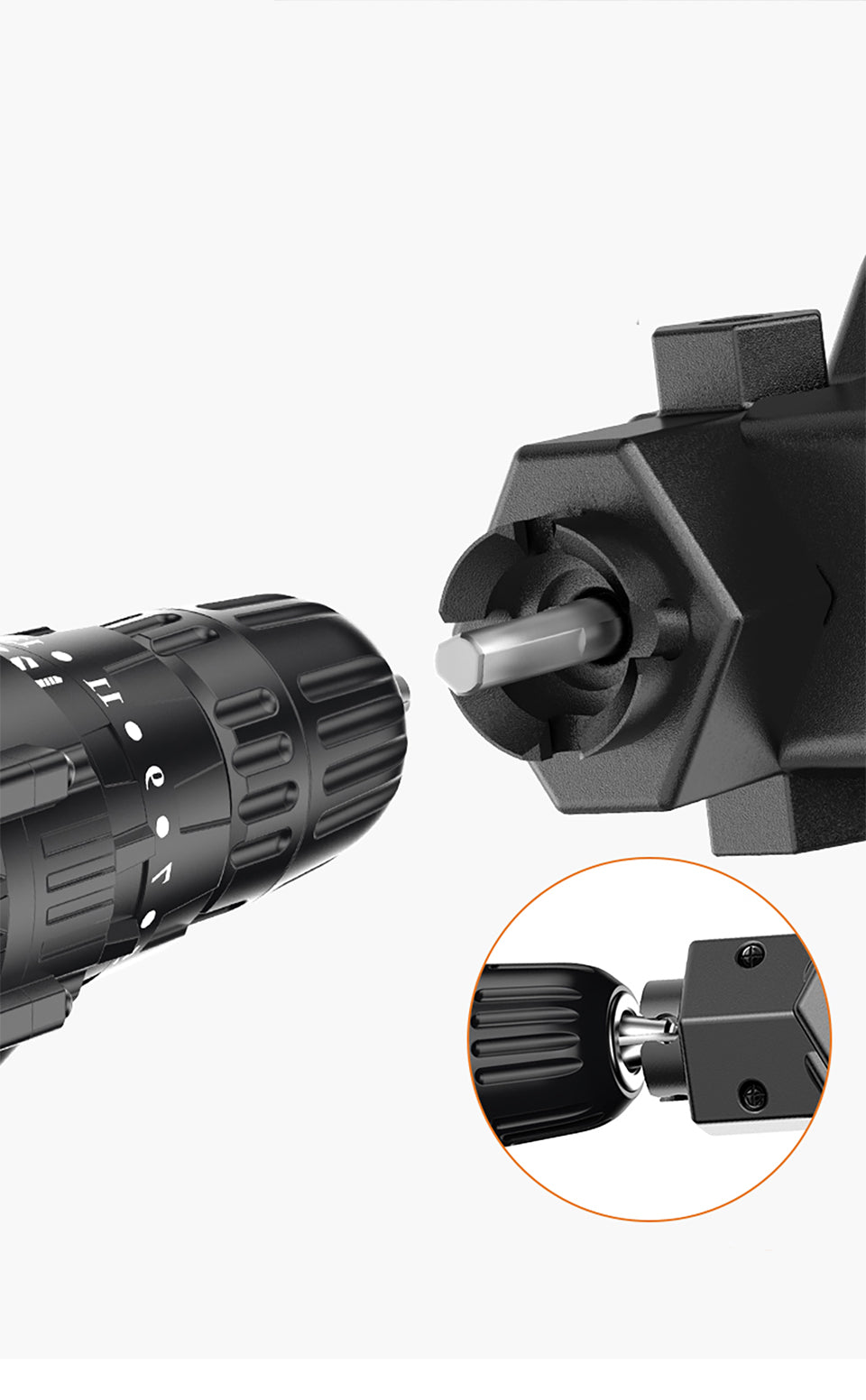 Universal Chainsaw Drill Attachment with Tungsten Steel Chain for Branches and Wood