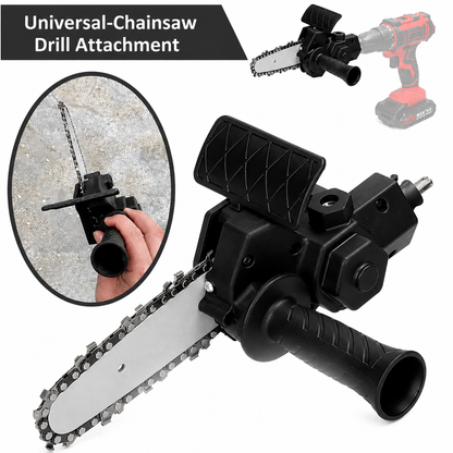 Universal Chainsaw Drill Attachment with Tungsten Steel Chain for Branches and Wood