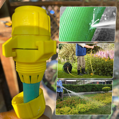 Universal Garden Hose Connector with Leak-Proof Click-Lock Seal for Quick Changes