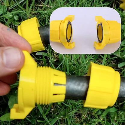 Universal Garden Hose Connector with Leak-Proof Click-Lock Seal for Quick Changes
