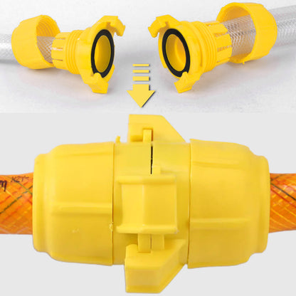 Universal Garden Hose Connector with Leak-Proof Click-Lock Seal for Quick Changes