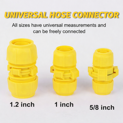 Universal Garden Hose Connector with Leak-Proof Click-Lock Seal for Quick Changes