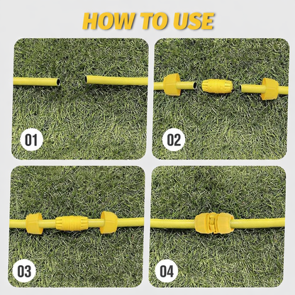 Universal Garden Hose Connector with Leak-Proof Click-Lock Seal for Quick Changes