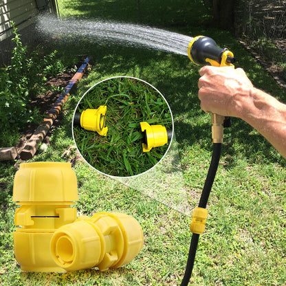 Universal Garden Hose Connector with Leak-Proof Click-Lock Seal for Quick Changes