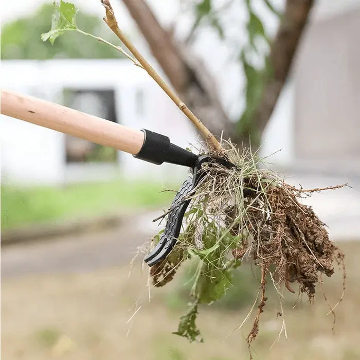 Alloy Weed Puller with Foot Lever and Four-Claw Root Extractor for Chemical-Free Weeding