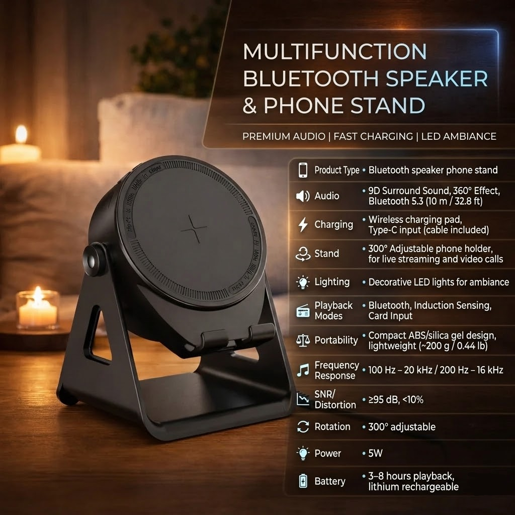 Bluetooth Speaker Wireless Charger