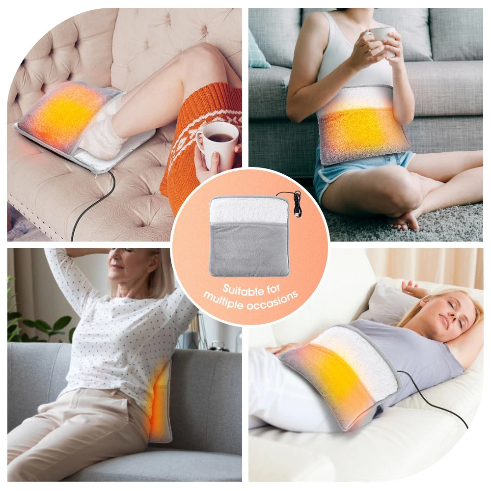 USB Heated Foot Warmer Electric Foot Heater with Soft Flannel Lining and 40°C Warmth for Home Car