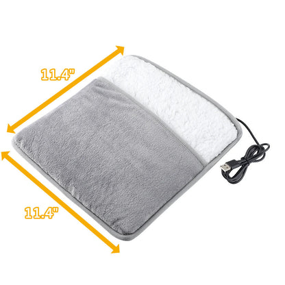 USB Heated Foot Warmer Electric Foot Heater with Soft Flannel Lining and 40°C Warmth for Home Car