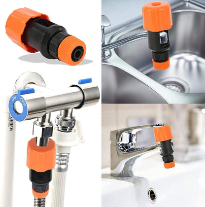 Tool-Free Faucet Connection Adapter for Gardening, Car Washing & Outdoor Cleaning Tasks
