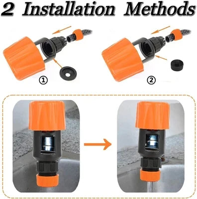 Tool-Free Faucet Connection Adapter for Gardening, Car Washing & Outdoor Cleaning Tasks