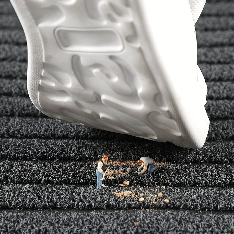 Weatherproof Outdoor Doormat with Non-Slip Backing and Dirt-Trapping Woven Surface
