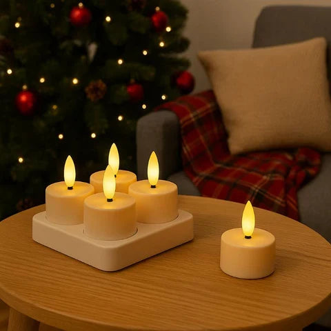 Rechargeable Flameless LED Candles with Remote Control, Timer, USB Charging, Realistic Flicker