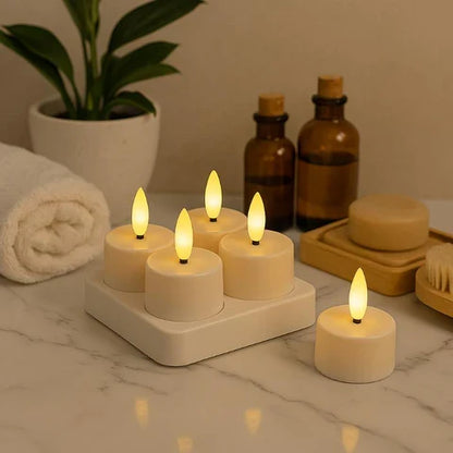 Rechargeable Flameless LED Candles with Remote Control, Timer, USB Charging, Realistic Flicker