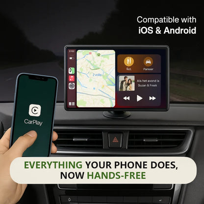 Wireless CarPlay & Android Auto Touchscreen Display with Front & Rear Backup Cameras