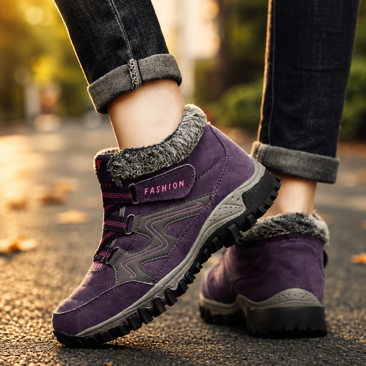 Women's Waterproof Insulated Winter Boots with Non-Slip Sole and Ankle-Height Design