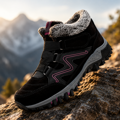 Women's Waterproof Insulated Winter Boots with Non-Slip Sole and Ankle-Height Design