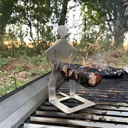 Stainless Steel Sausage Holder for Even Grilling - Upright BBQ Grill Accessory Stand