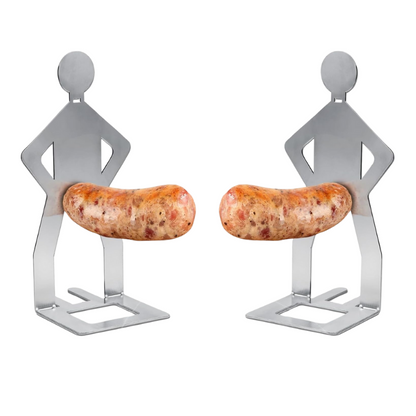 Stainless Steel Sausage Holder for Even Grilling - Upright BBQ Grill Accessory Stand