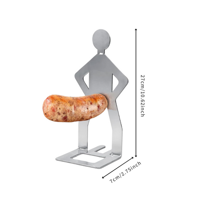 Stainless Steel Sausage Holder for Even Grilling - Upright BBQ Grill Accessory Stand