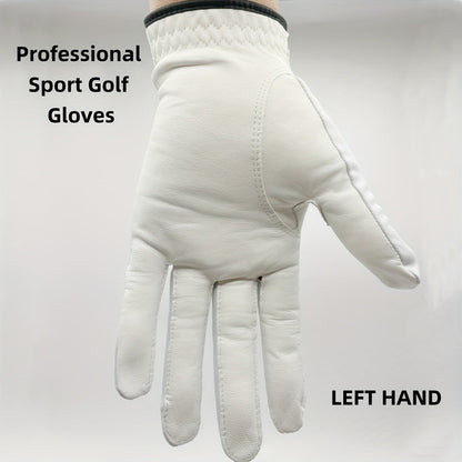Left Hand Golf Glove in Soft Sheepskin Leather with Anti Slip Grip and Breathable Comfortable Fit