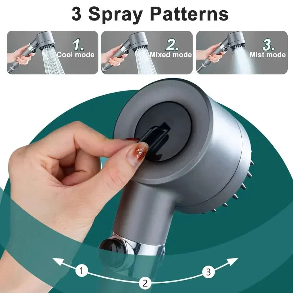 FLOWMAXX High Pressure Shower Head with 9-Stage Water Filtration Purifying System
