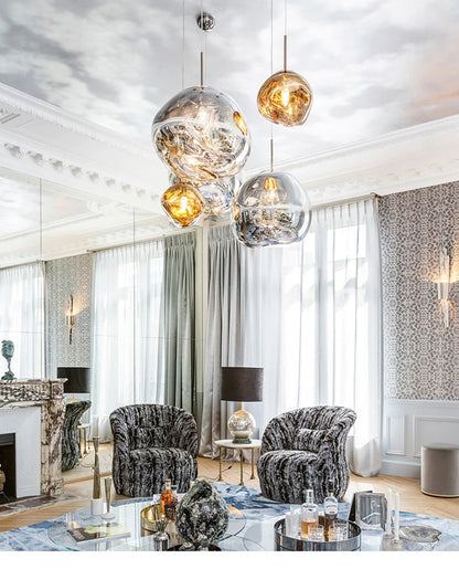Modern LED Pendant Light in Metal and PVC, Minimalist Ceiling Light for Kitchens and Dining Rooms