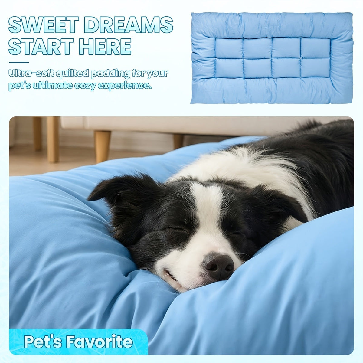 Extra Large Cooling Sofa Pet Bed with Non Slip Base and Plush Cushioning for Dogs and Cats in Summer