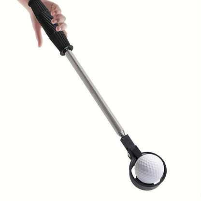 Telescopic Golf Ball Retriever in Stainless Steel with Ball Catching Head, Extendable Pick Up Tool