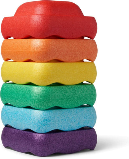 Kids Stackable Balance Stepping Stones - Play Blocks for Motor Skills