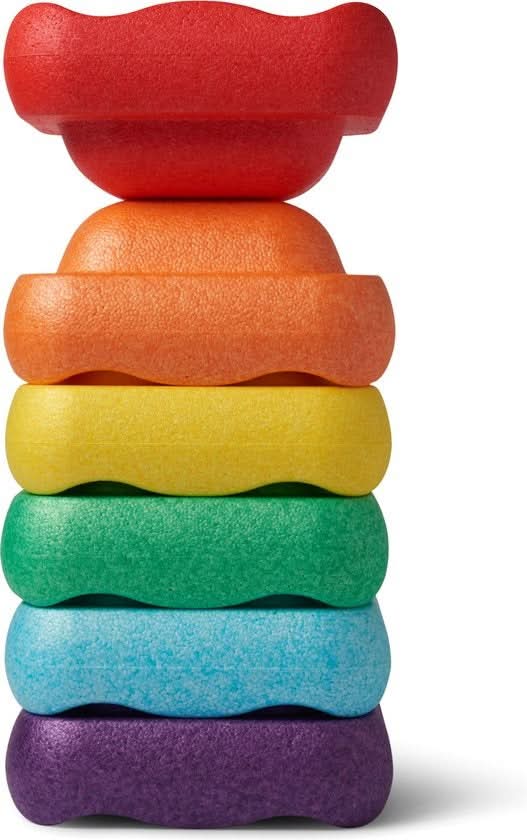 Kids Stackable Balance Stepping Stones - Play Blocks for Motor Skills