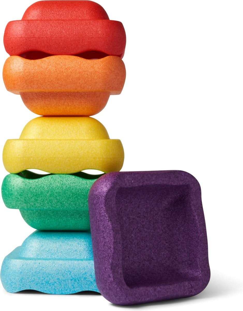 Kids Stackable Balance Stepping Stones - Play Blocks for Motor Skills