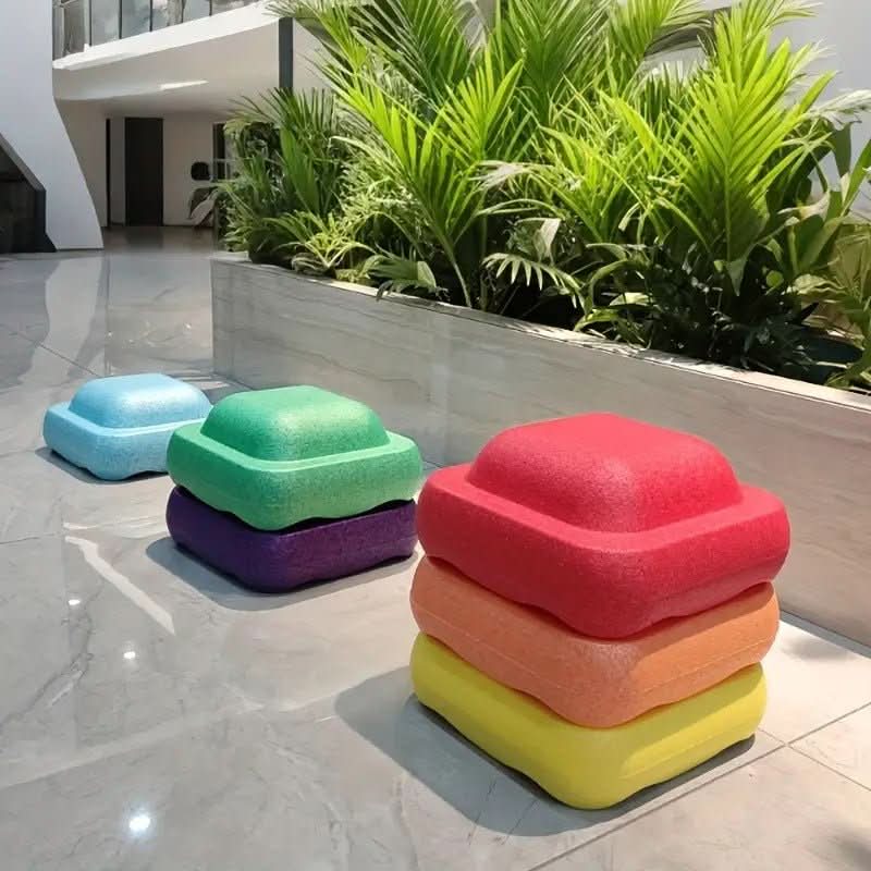 Kids Stackable Balance Stepping Stones - Play Blocks for Motor Skills