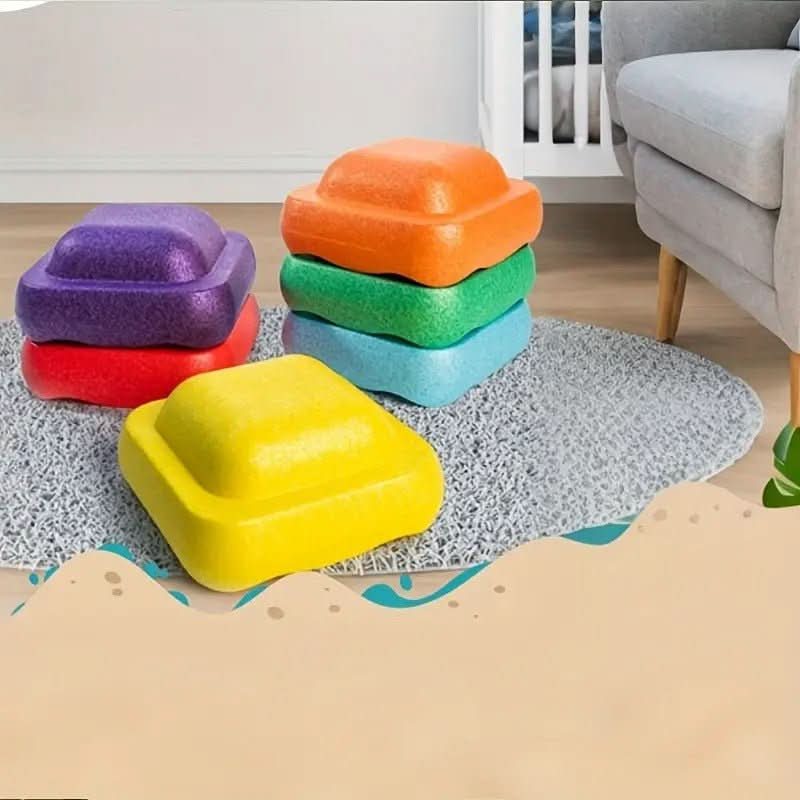 Kids Stackable Balance Stepping Stones - Play Blocks for Motor Skills