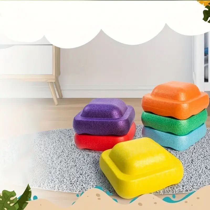 Kids Stackable Balance Stepping Stones - Play Blocks for Motor Skills