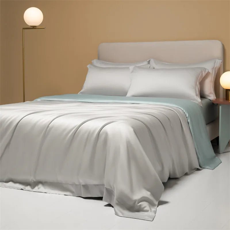 BAMBOOLUXE Cooling Duvet Cover Set - Bamboo Fiber Bedding for Elegant Summer Sleep