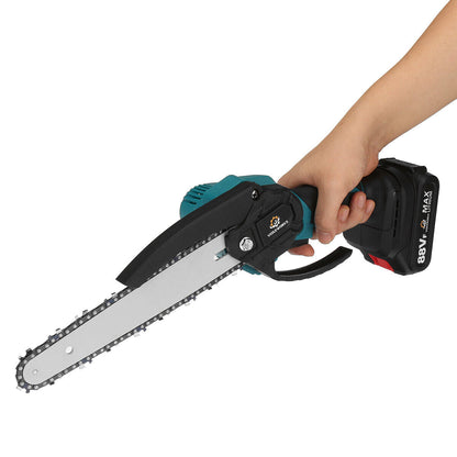Cordless Battery Chainsaw with Ergonomic One-Handed Grip for Tree & Garden Pruning