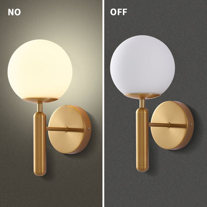 Modern Glass Globe Wall Sconce